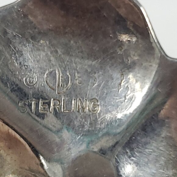 Carol Felley ‘85 925 Sterling Hibiscus Flower Post Earrings Vintage - Picture 5 of 6